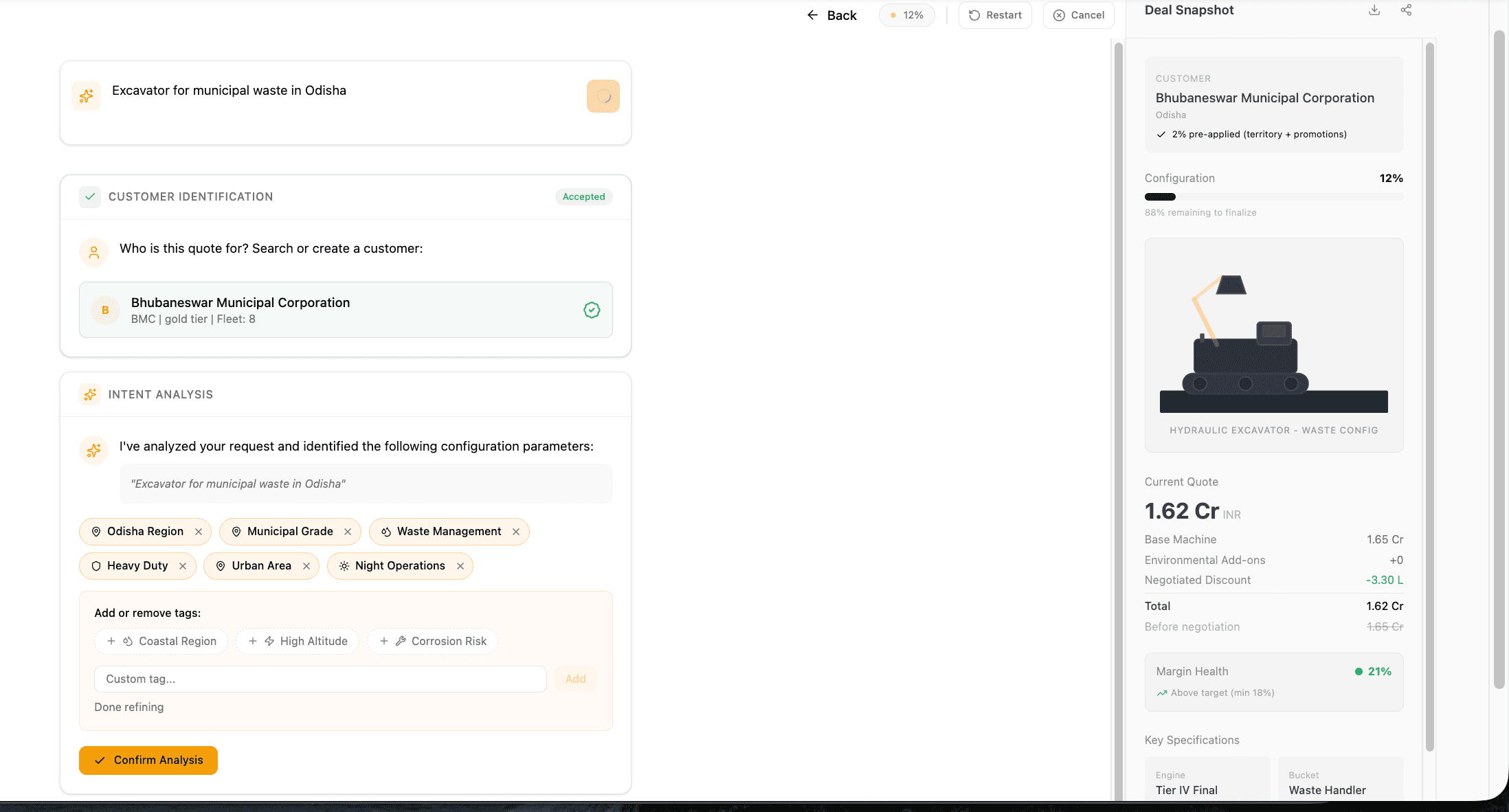 ServiceCPQ conversational configurator