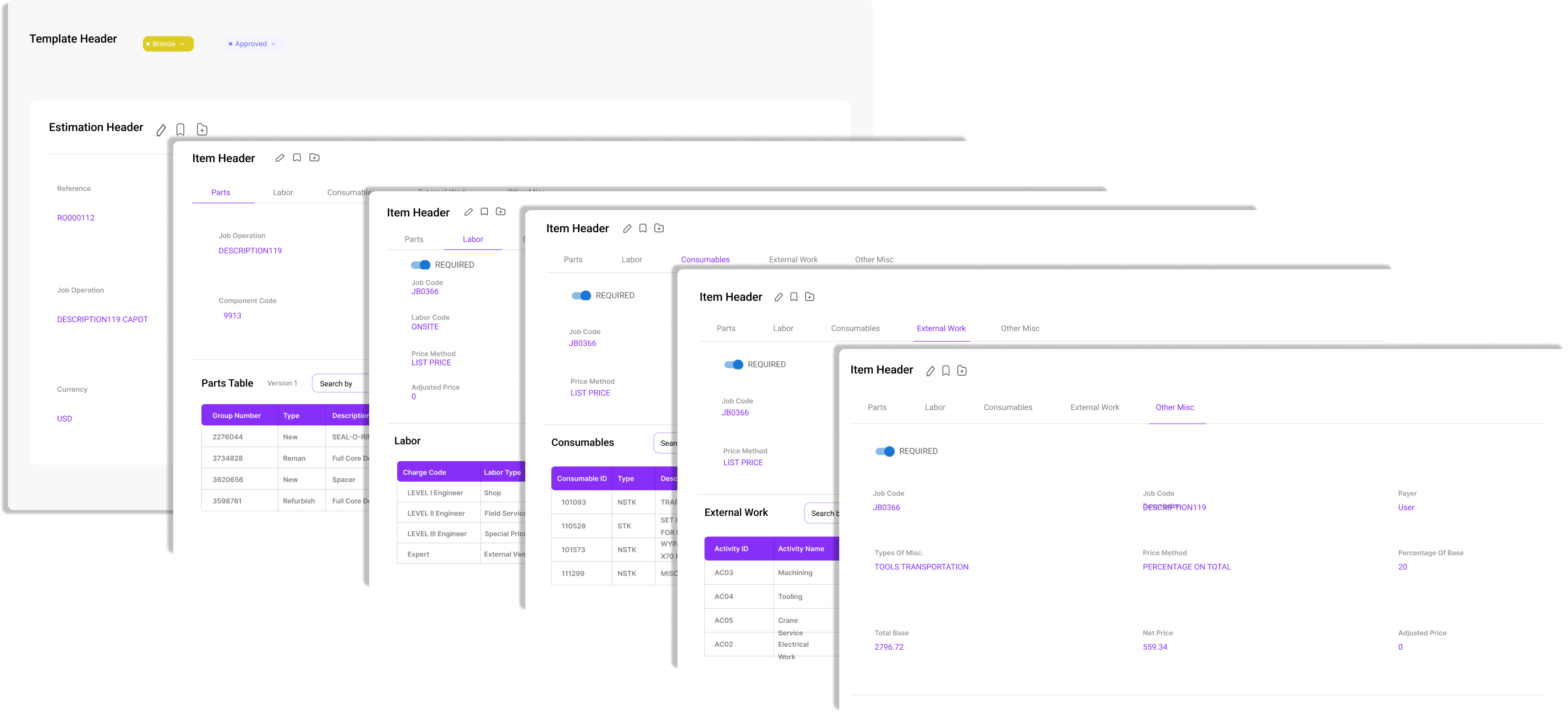 Service Estimate group v2