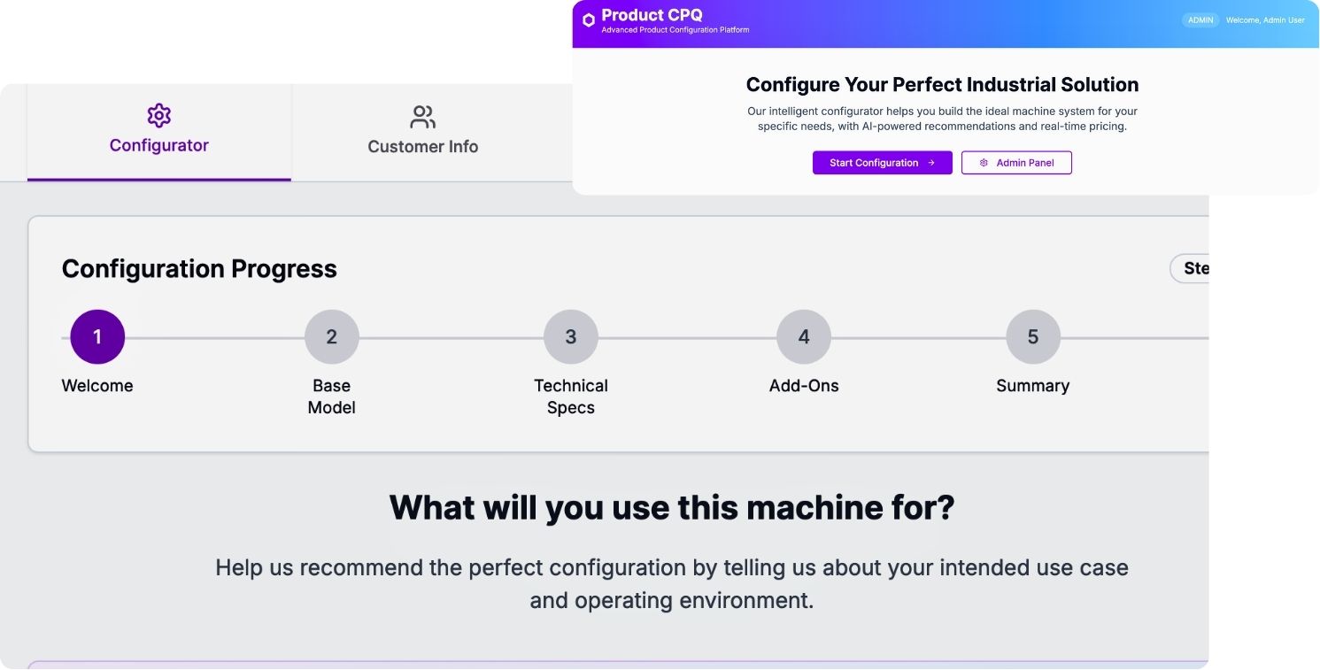 Your Product Configurator Main Interface