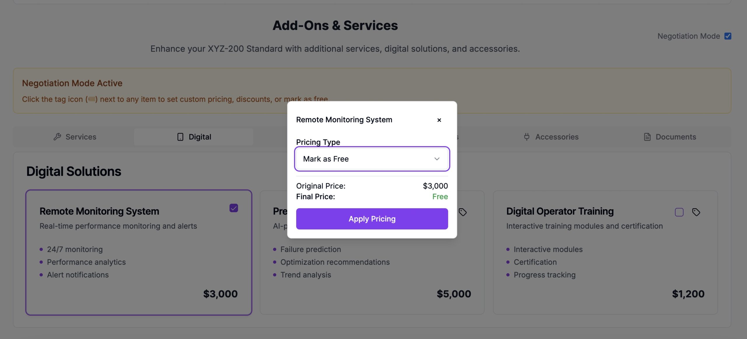 Add-ons, service cpq, life cycle solutions, aftersales cpq