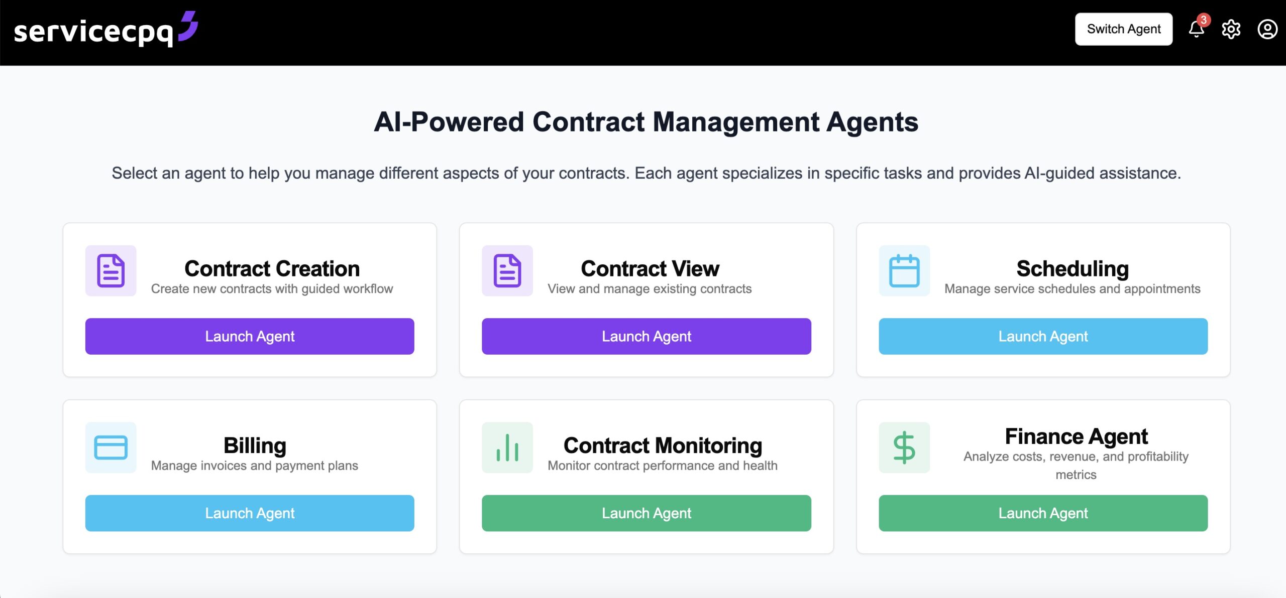 Contract Management Interface