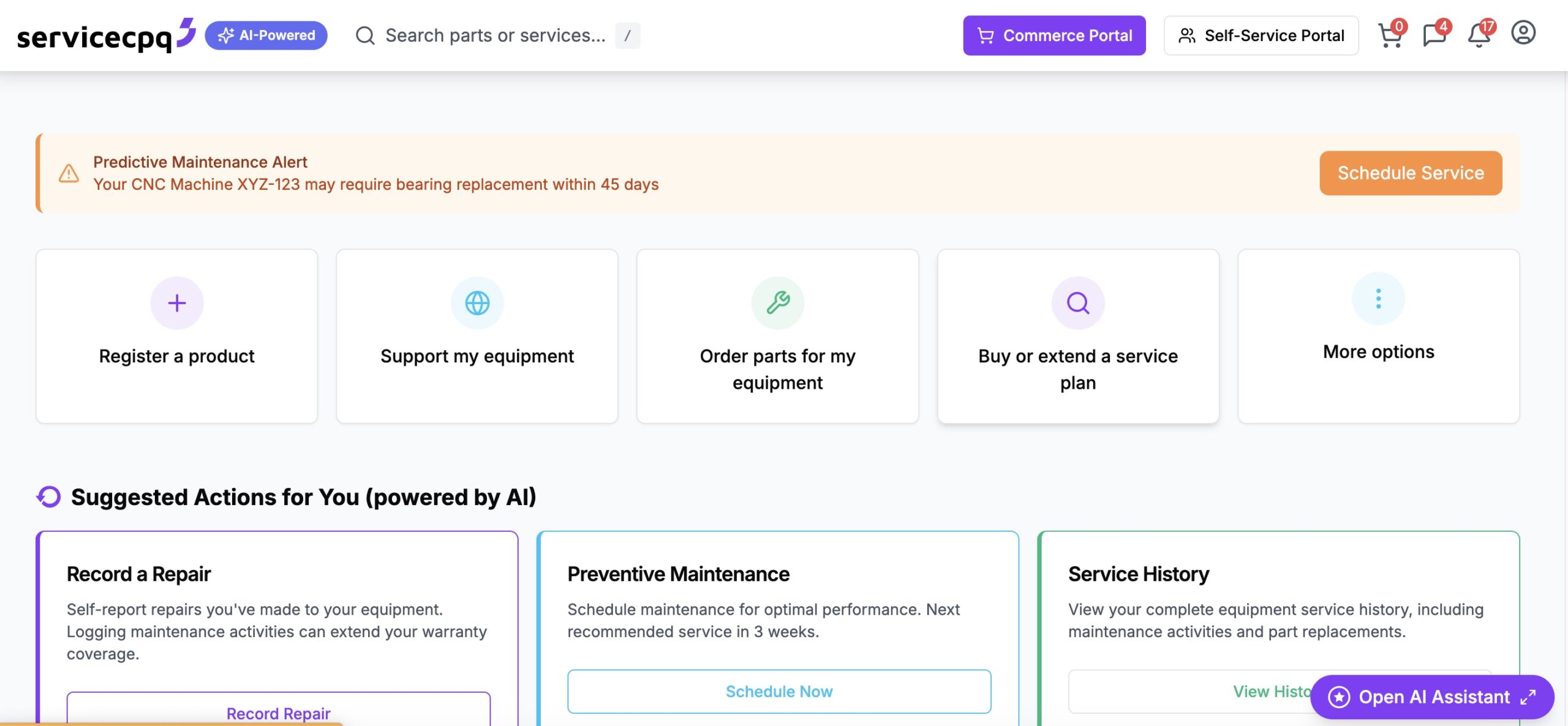 OEM Customer Portal Screenshots showing various platforms and interfaces