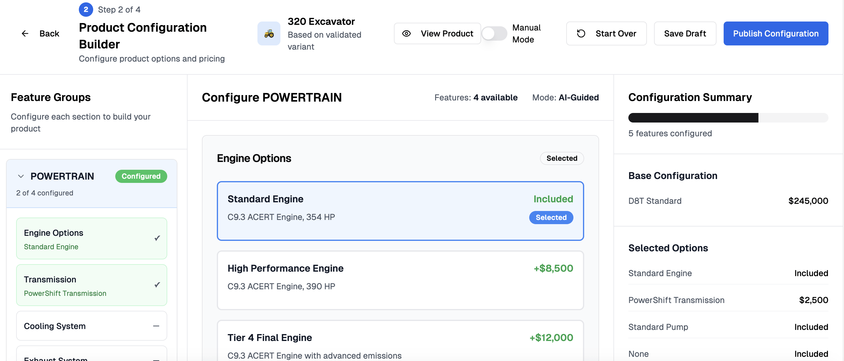 CPQ Dashboard Interface