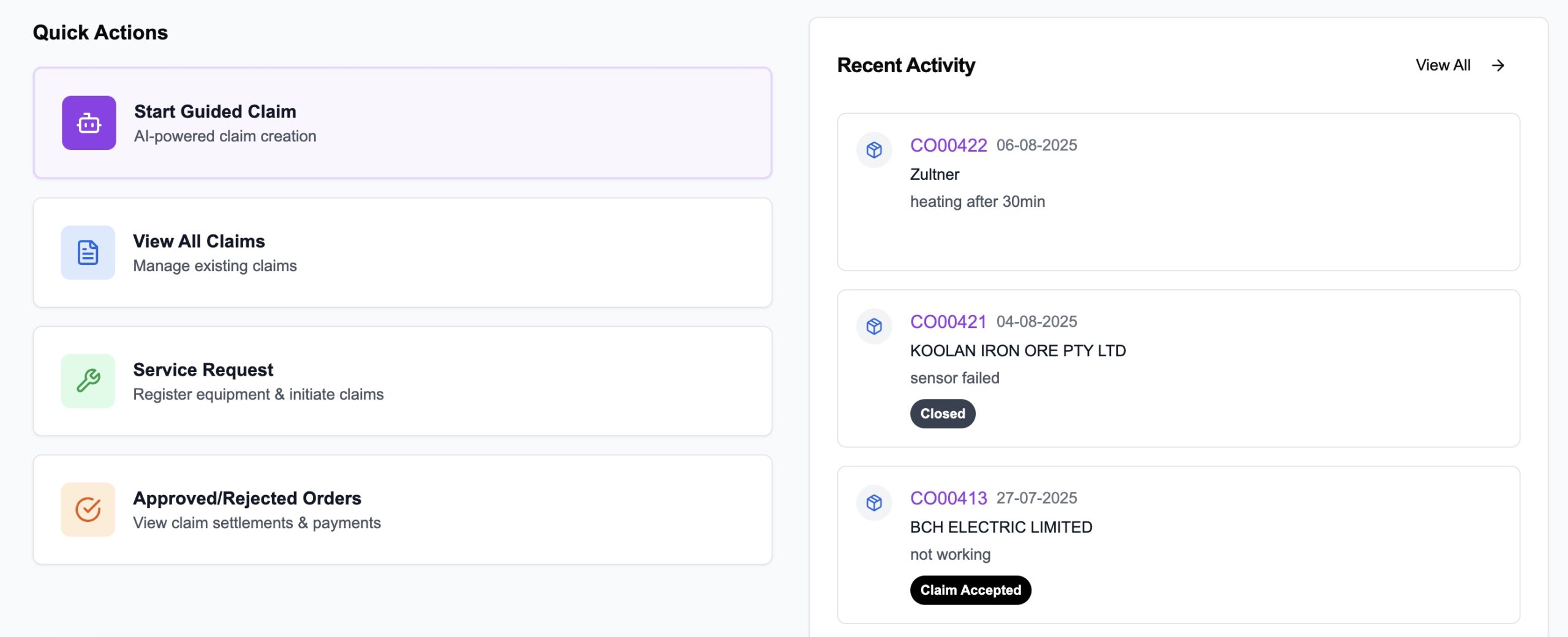 AI Claim Analysis Dashboard